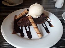 Chocolate Truffle Cake and Vegan ice cream